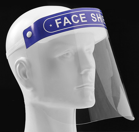 Disposable Anti-Fog Face Shield w/ Contoured Foam Band and Retention Band